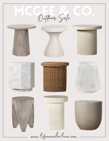 McGee & Co. Outdoor Sale - save up to 40% on these pretty outdoor side tables!! Perfect for a patio refresh!!

#summerpatio #sidetable #outdoor #accenttable 

#LTKhome #LTKSeasonal #LTKsalealert