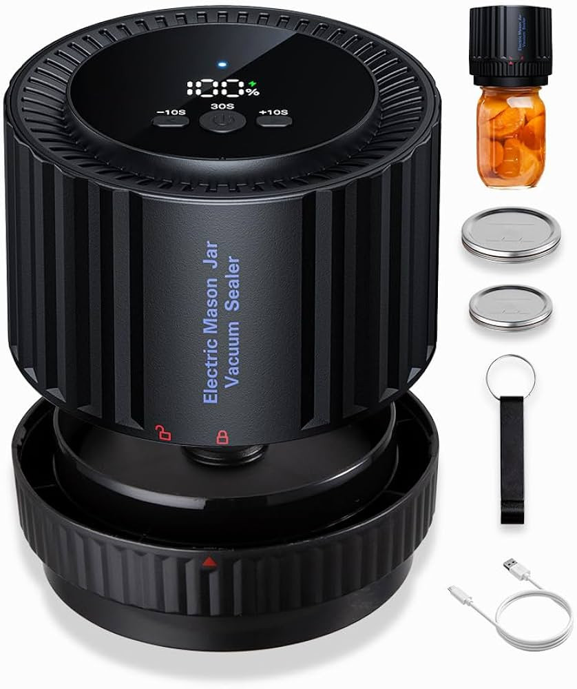 Brigii Mason Jar Vacuum Sealer Kit, Electric Vacuum Sealer for Mason Jars, for Wide and Regular M... | Amazon (US)