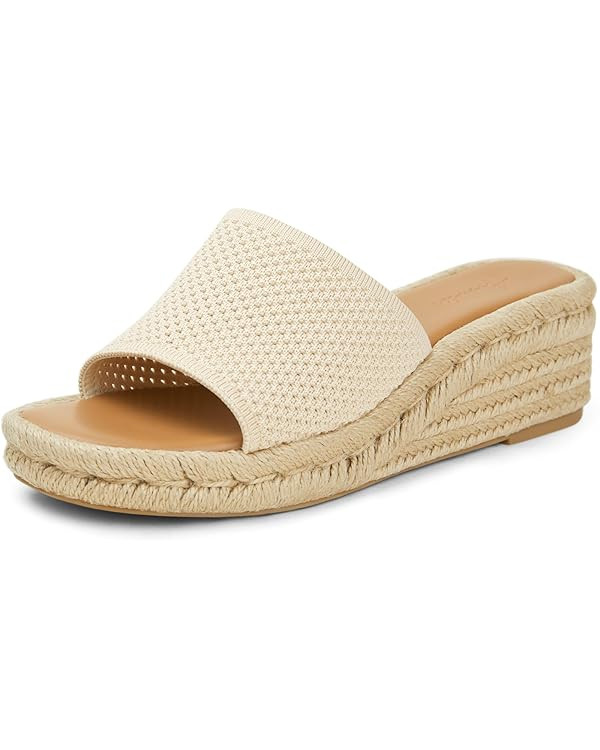 Arromic Women's Espadrilles Wedge Platform Sandals Comfortable Slip On Slide Sandals for Women Su... | Amazon (US)
