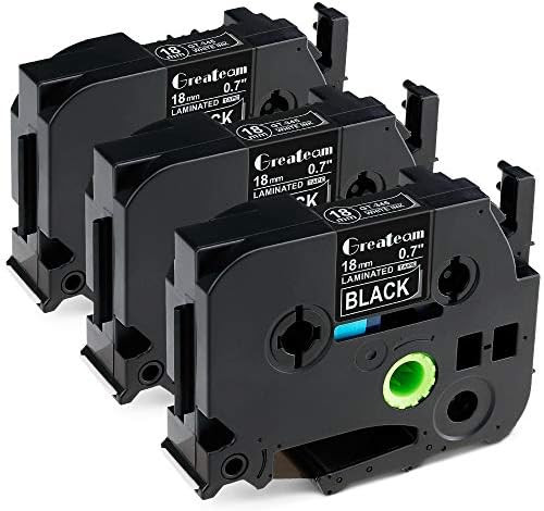 Greateam Compatible Black Label Tape Replacement for Brother P-Touch Label Tape 18mm 0.7Inch White o | Amazon (US)