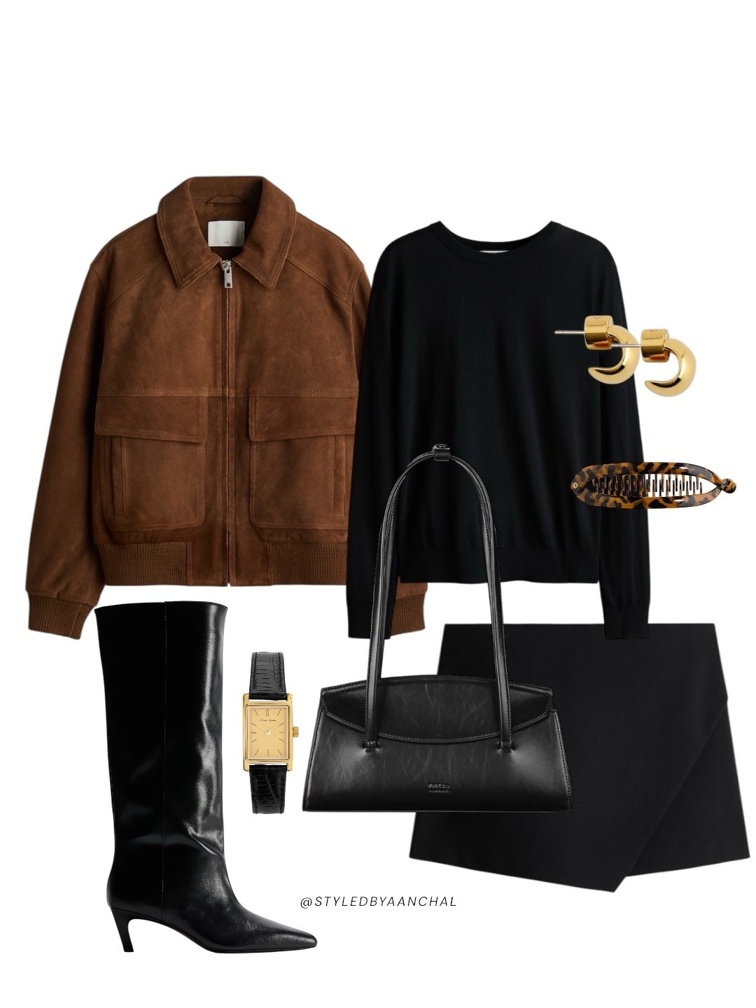 Modern chic outfit



Black skirt
Black sweater
Brown suede jacket 
Suede jacket 
Heaven mayhem 
Banana clip


#LTKFindsUnder100 #LTKU #LTKootd