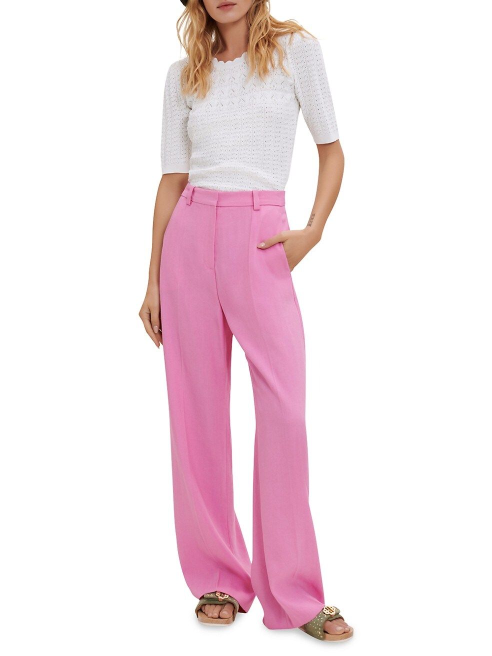 Pestale Wide-Leg Crepe Pants | Saks Fifth Avenue