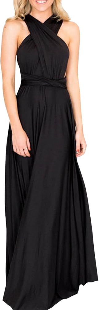 Women Transformer Multi Way Bandage Dress Convertible Bridesmaid Gown | Amazon (US)