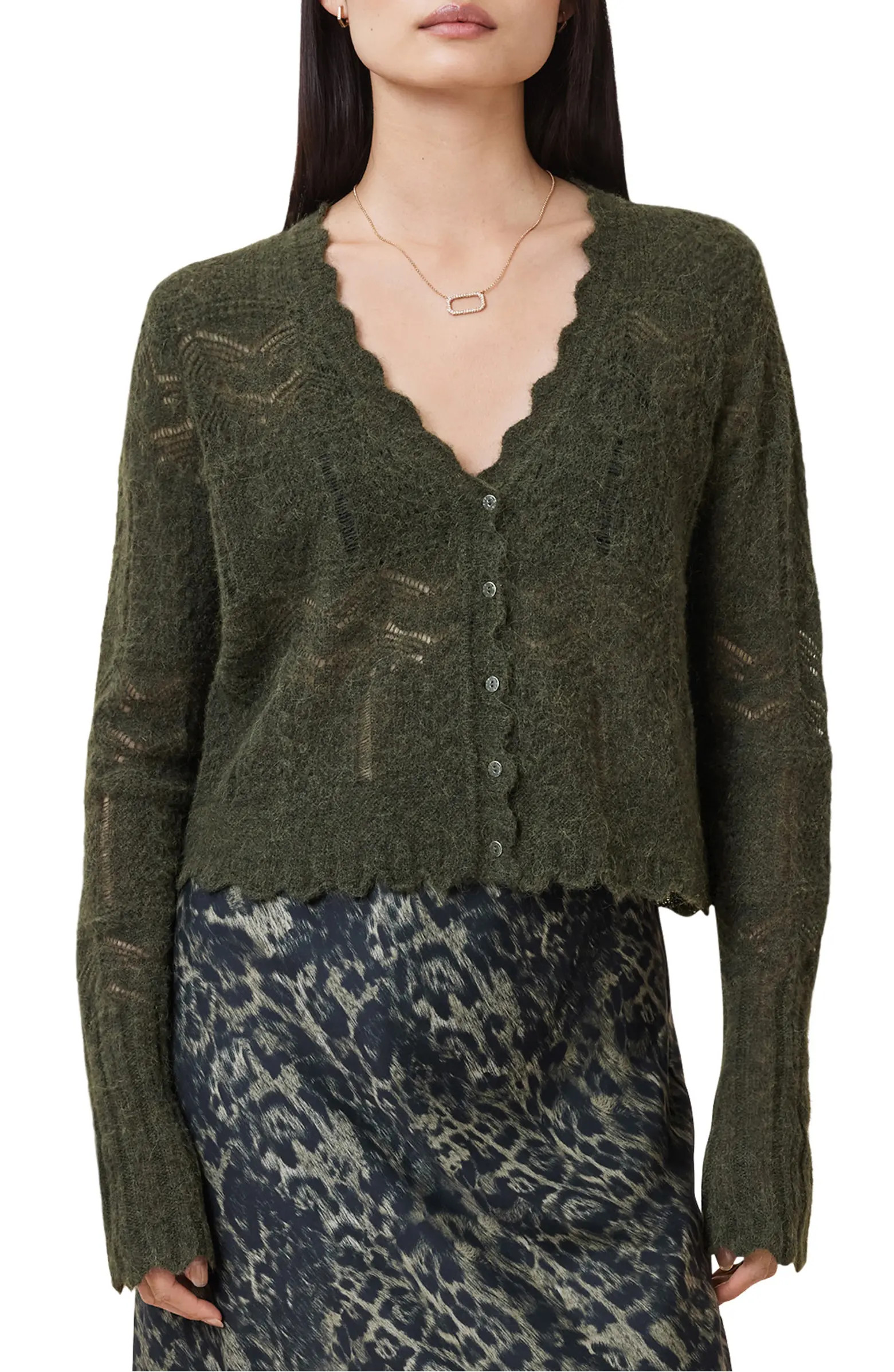AllSaints Vanessa Wool & Alpaca Blend Cardigan | Nordstrom | Nordstrom