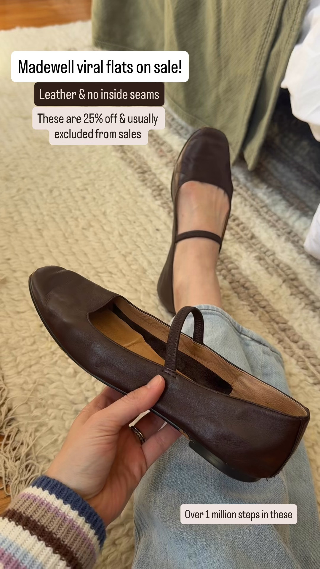 Madewell Greta flats on 25% off sale!
My most worn flats, leather no inside seams, I’ve done over 1 million steps in these. Run tts 


#LTKTravel #LTKSaleAlert #LTKPetite