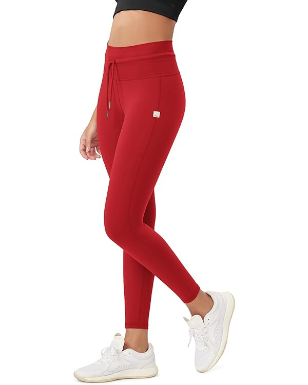 ODODOS Women's Drawstring Tie Daily Leggings 25" / 28" High Waist Workout Yoga Pants | Amazon (US)