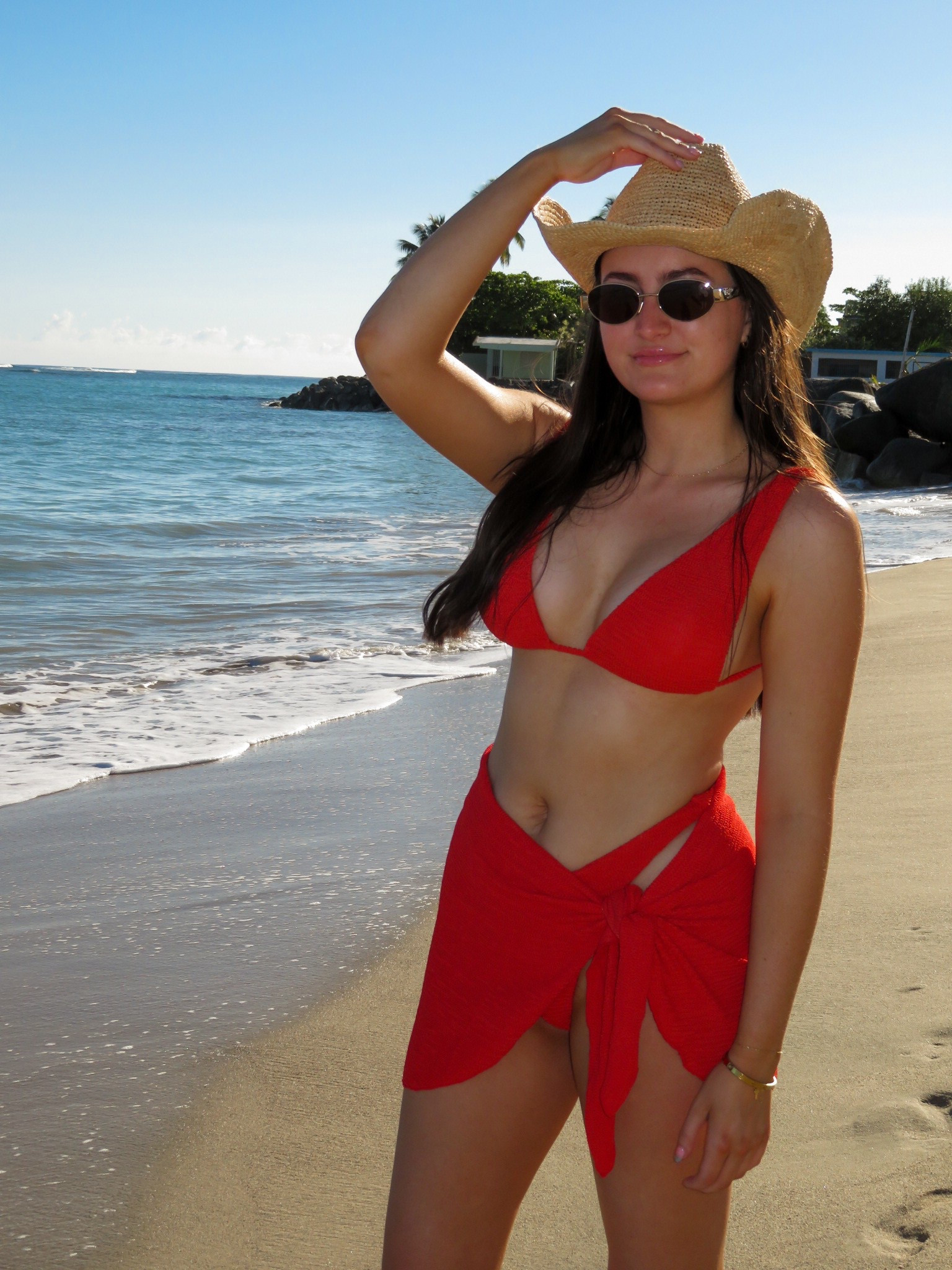 Beach vacation bikini from Monday swim in chili pepper crinkle  


#LTKSwim #LTKSeasonal #LTKTravel