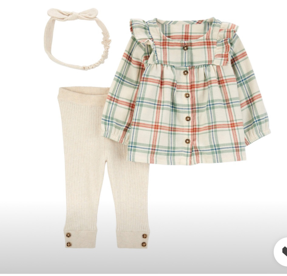 Baby girl holiday outfit #carters #plaid #babygirl #fall #baby #baby clothes 

#LTKStyleTip #LTKFallSale #LTKBaby