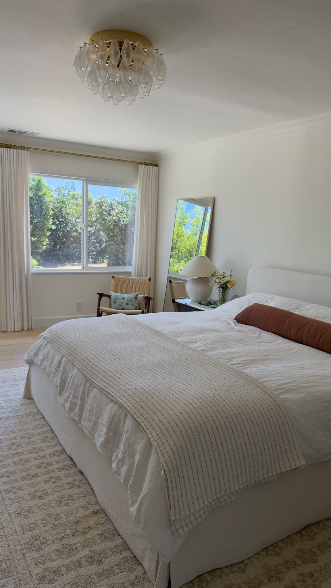 + lamps are vintage linked similar 
+ nightstands are old from room & board (marble top was cut from my kitchen reno)
+ mirror is old from amazon 
+ comforter is "lightweight”
+ everything else is from the citizenry 
