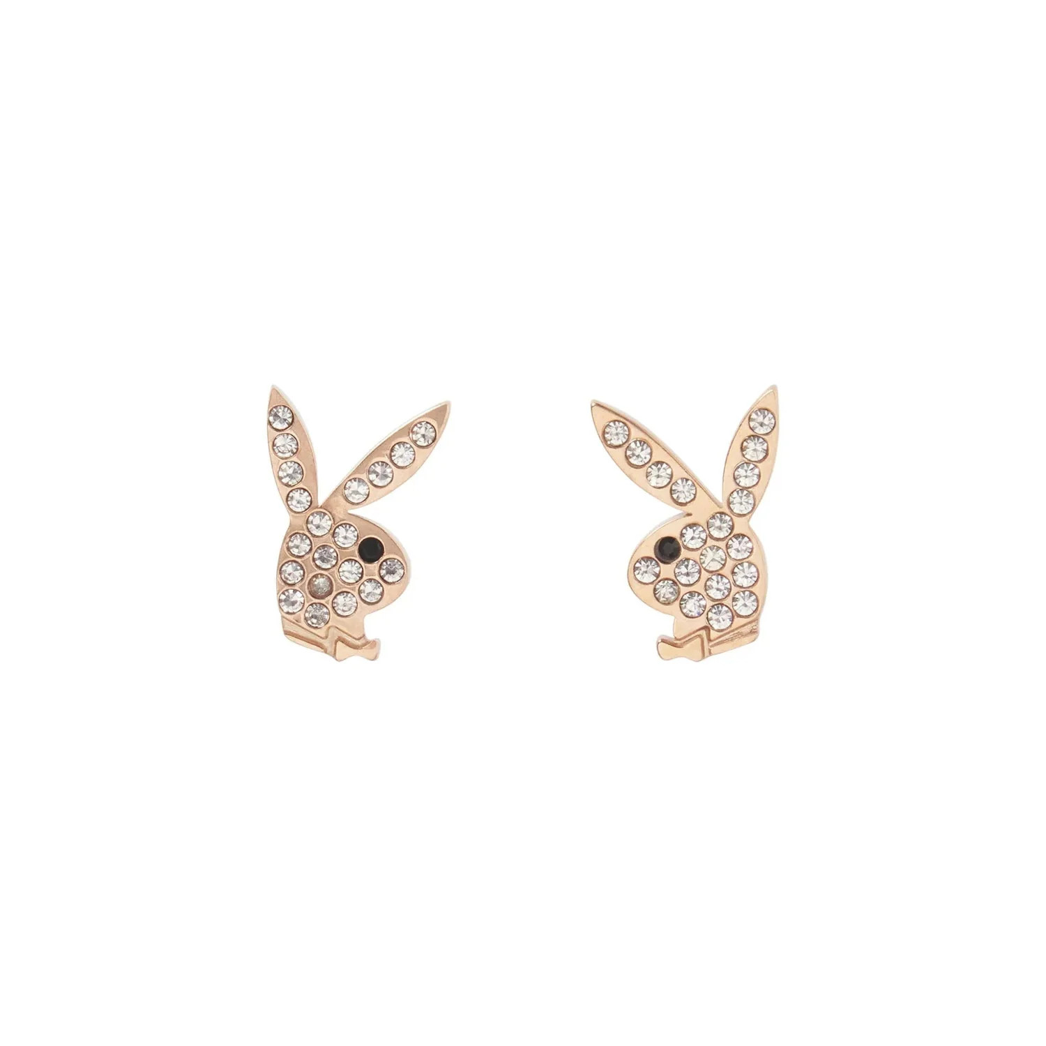 Playboy Rabbit Head Pave Stud Earrings | Playboy