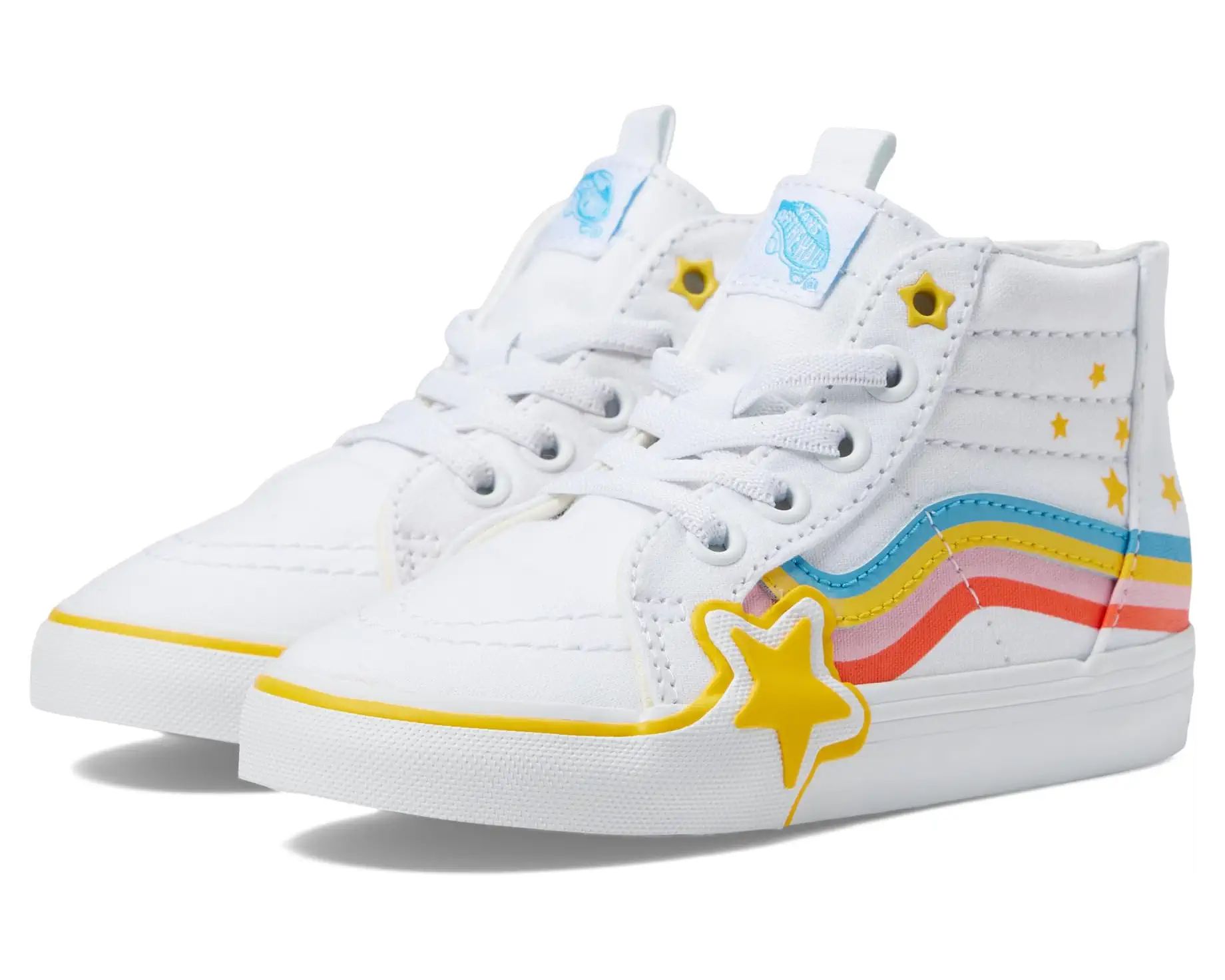 Vans Kids SK8-Hi Zip Rainbow Star (Infant/Toddler) | Zappos