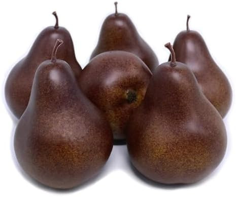 6pcs Fake Pears Artificial Fruits Vivid Brown Pears for Home Fruit Shop Supermarket Desk Office R... | Amazon (US)