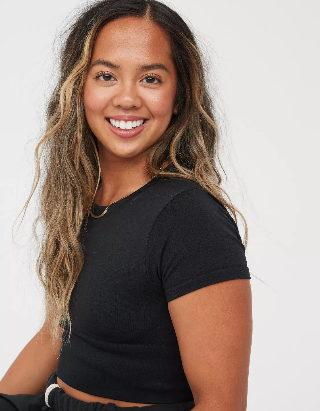 OFFLINE By Aerie Sidewalk Seamless Cropped T-Shirt | Aerie