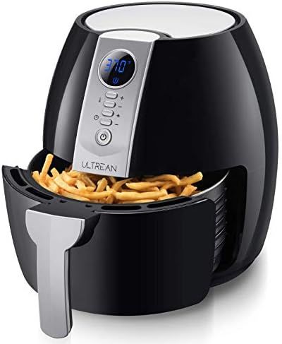 Ultrean Air Fryer, 4.2 Quart (4 Liter) Electric Hot Air Fryers Oven Oilless Cooker with LCD Digit... | Amazon (US)