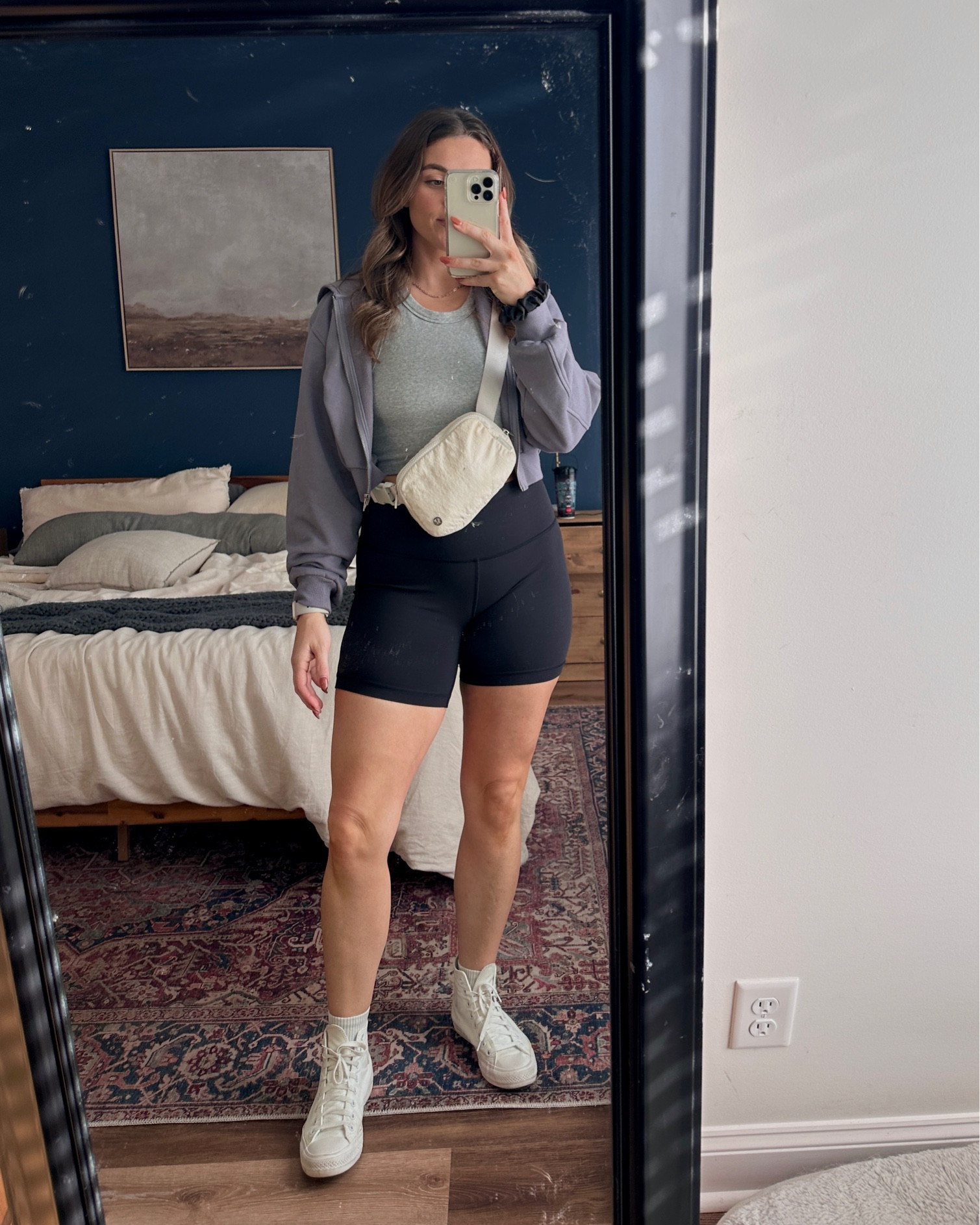 Finally got an #Alo store near me! Littler birthday haul! I ended up trying on this jacket with my top and couldn’t leave without it! The color Fog is their newest color and it is a vibe! #alo #aloyoga #workout #athleisure 

#LTKGiftGuide #LTKstyletip #LTKmidsize