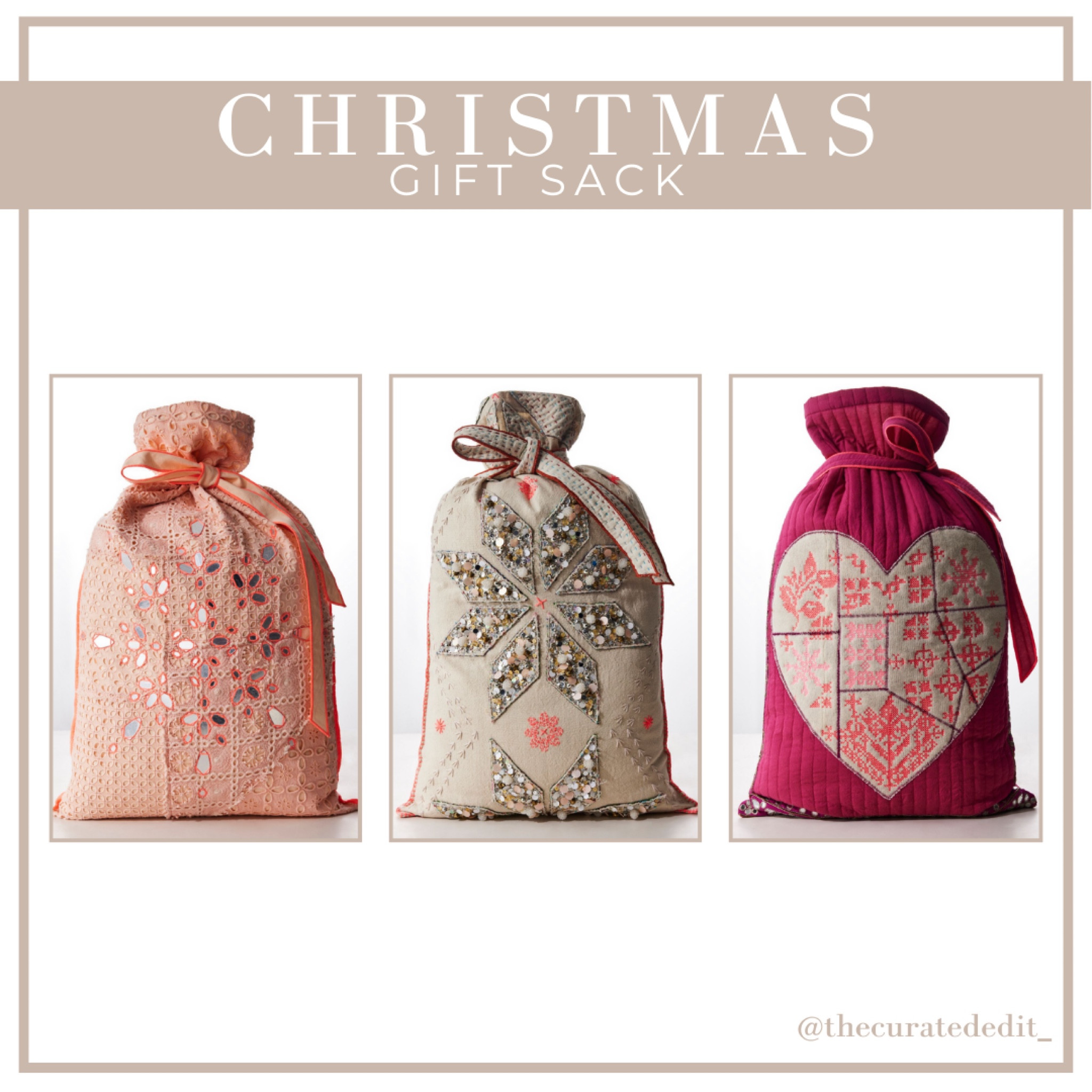 These embellished gift sacks were a best seller last year! 🎄 

Gift wrap, gift bag, gift sack, holiday gifting, Christmas, Christmas gifts, gifting 

#LTKStyleTip #LTKHome #LTKSeasonal