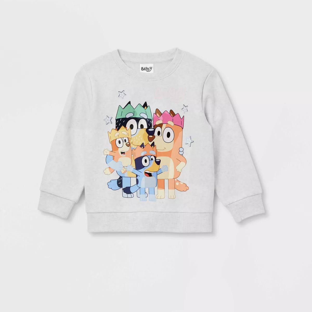Toddler Bluey Family Fleece Pullover Sweatshirt - Heather Gray | Target