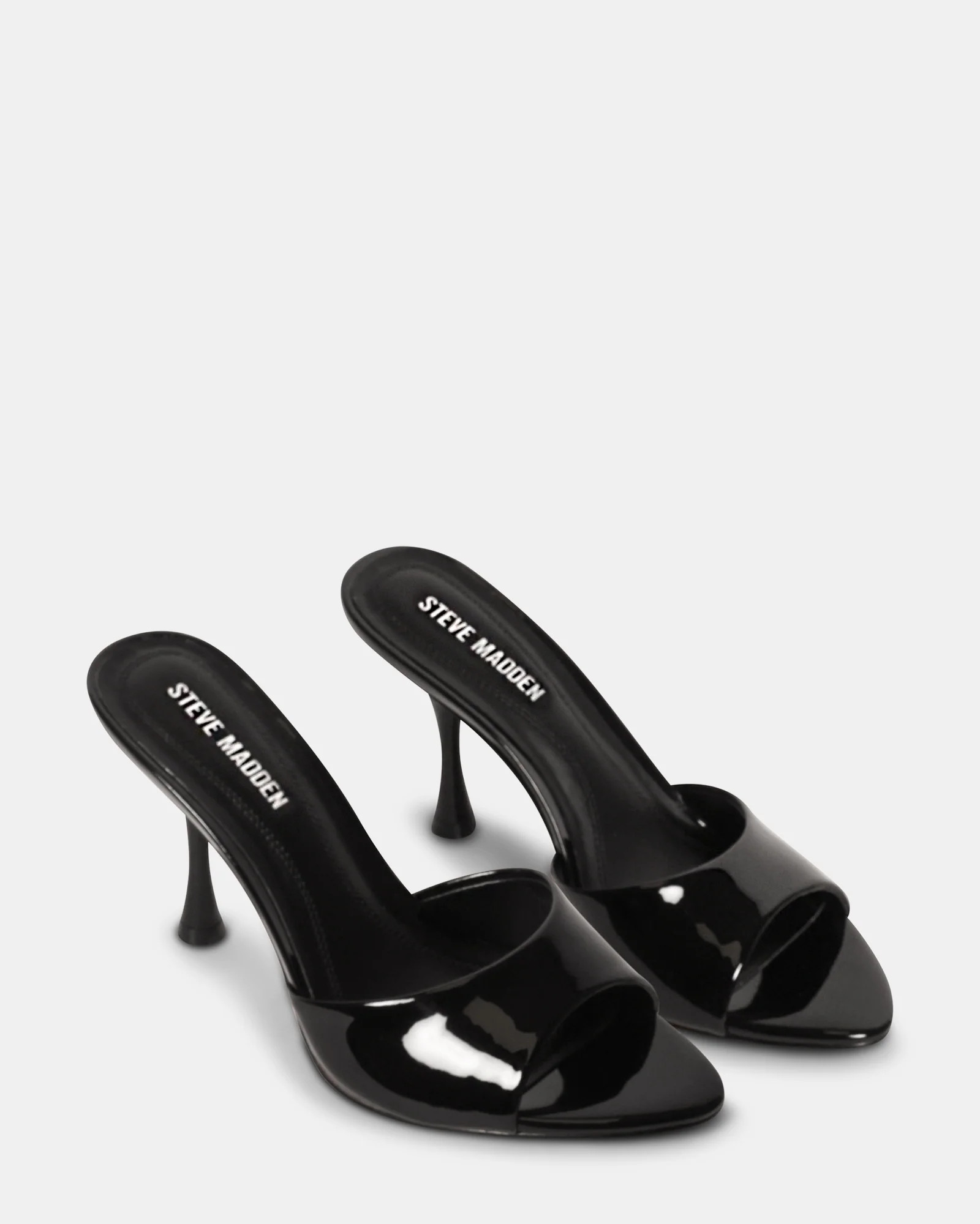 SANTII Black Patent Stiletto Mules | Women's Designer Heels | Steve Madden (Canada)