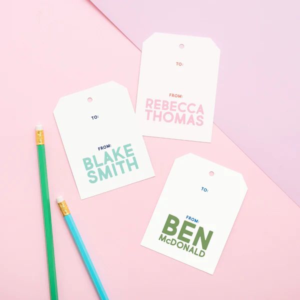 To From Name Gift Tags | Joy Creative Shop