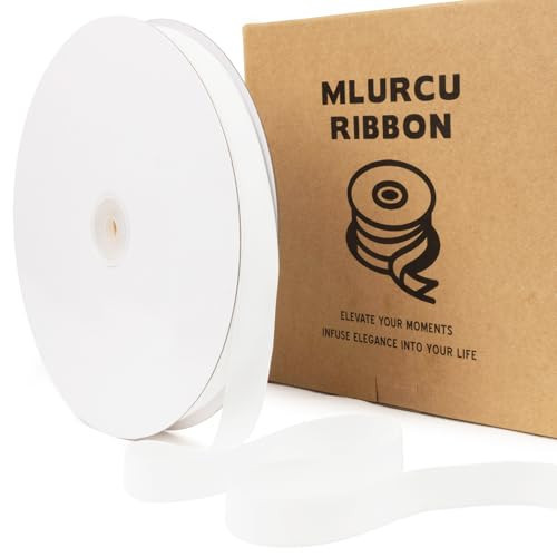 White Velvet Ribbon 5/8 Inch 25 Yards Vintage Thin White Velvet Ribbon for Christmas Tree Ornaments, Gift Wrapping, Garland & Wreath Bows Making, Sewing Trim, Crafts, Wedding & Home Decor | Amazon (US)