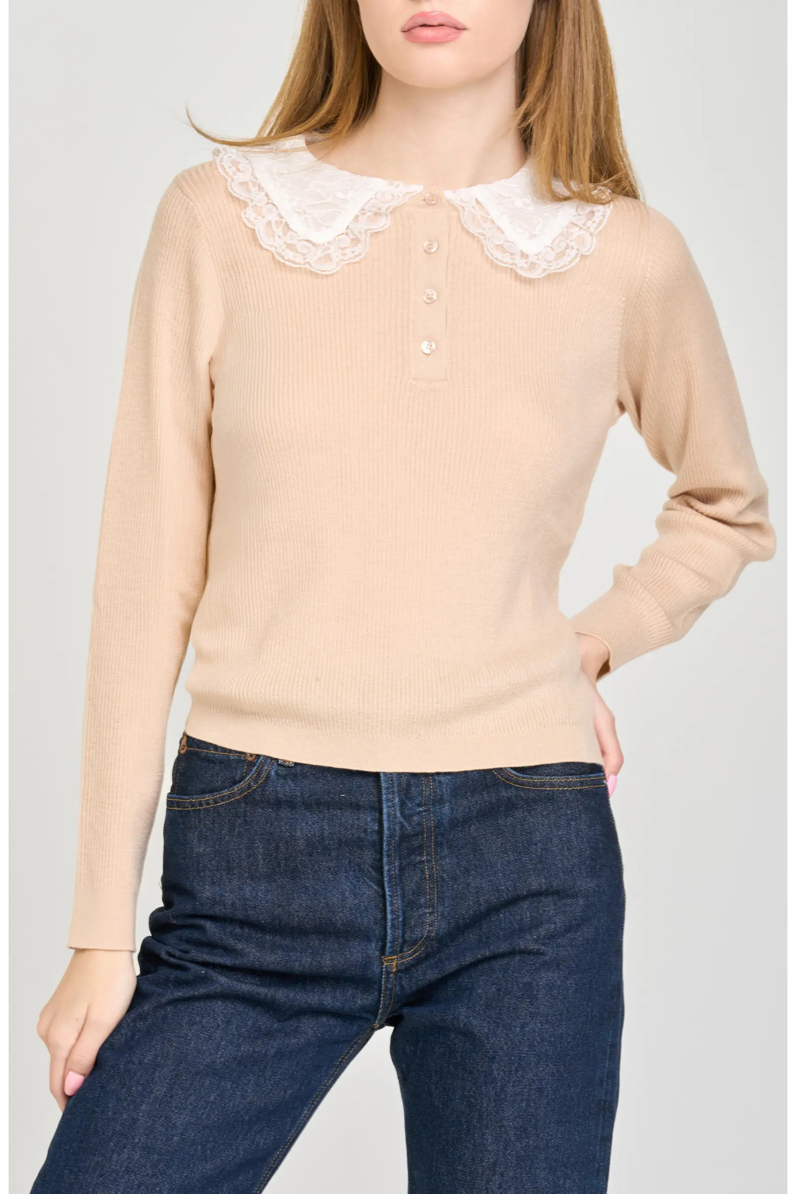 Joy Lace Collar Sweater (Women) | Nordstrom | Nordstrom