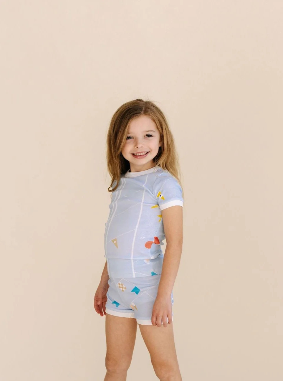 Organic Cotton Short Set Pajamas in Yacht Club | La Paloma
