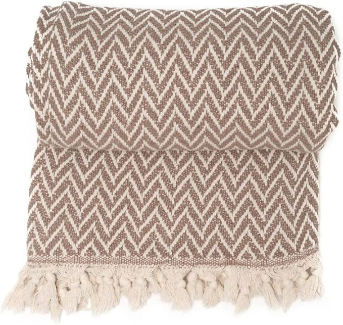 Amazon.com: EVALAND 48 x 60 INCHES Turkish Cotton Blanket and Throw Blanket, Machine Washable, Co... | Amazon (US)