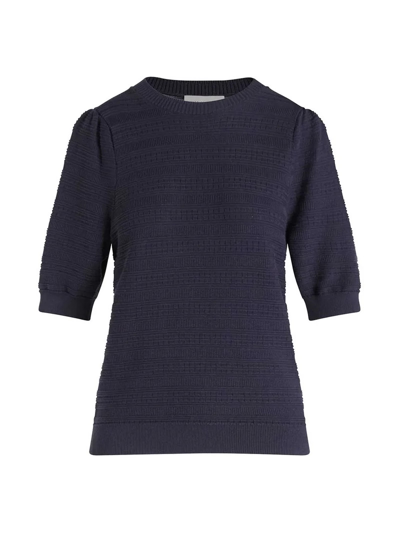 Free Assembly Women’s and Women's Plus Textured Sweater Tee with Puff Sleeves, Lightweight, Siz... | Walmart (US)