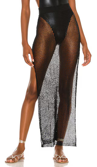 Yael Knit Maxi Skirt in Black | Revolve Clothing (Global)