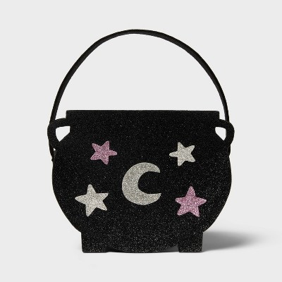 Small Glitter Ghost Halloween Felt Gift Basket White - Spritz™ | Target