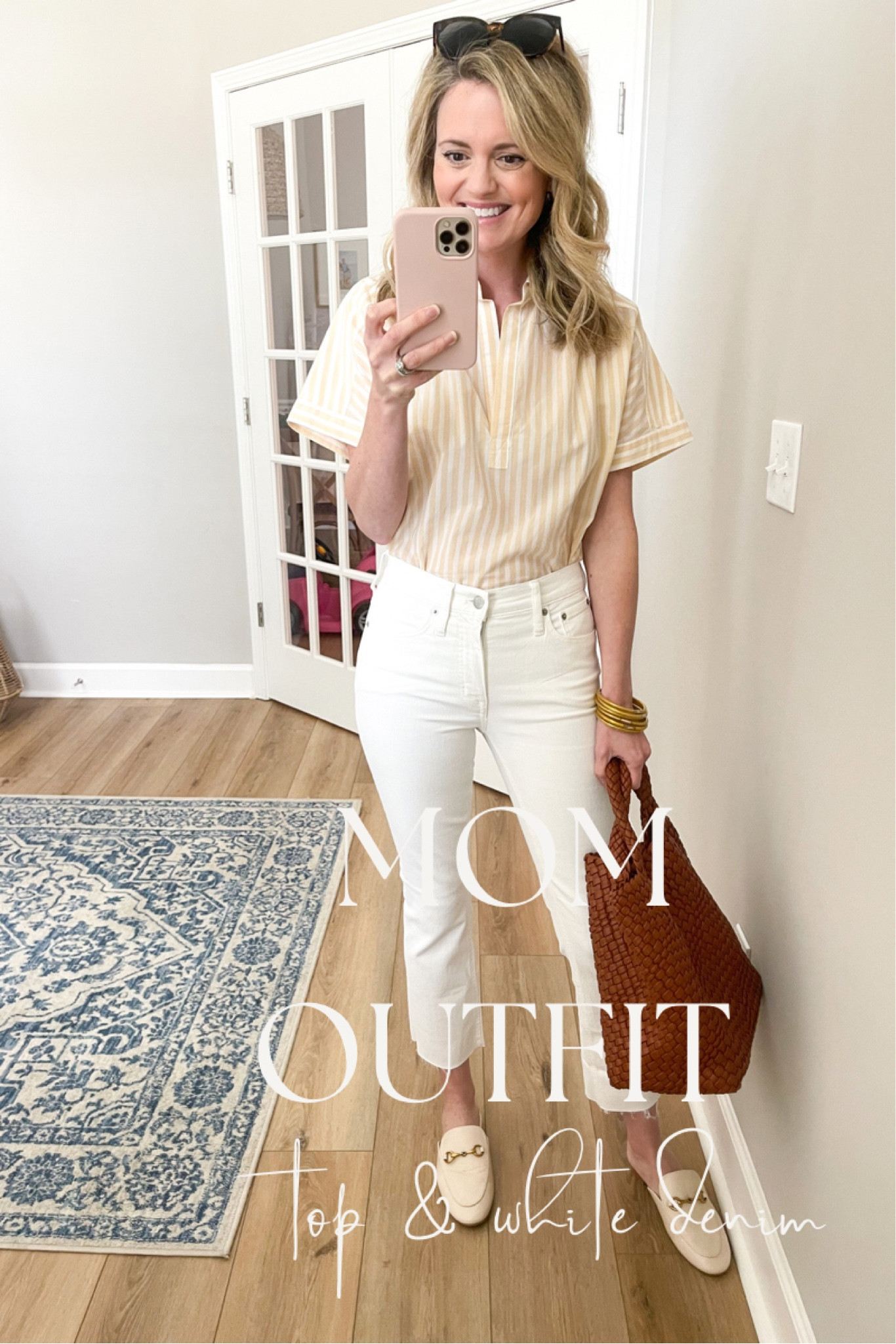 Loving this target top paired with white denim! It’s in the newest reel on ig! Wearing the size small  

#LTKunder50 #LTKstyletip #LTKFind