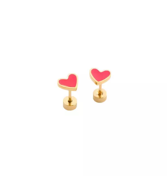 Pip Pop Enamel Heart Stud Earrings | Janie and Jack