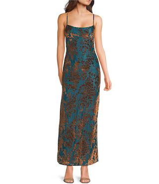 Allison Kelly Sleeveless Burnout Floral Midi Dress - XL | Dillard's