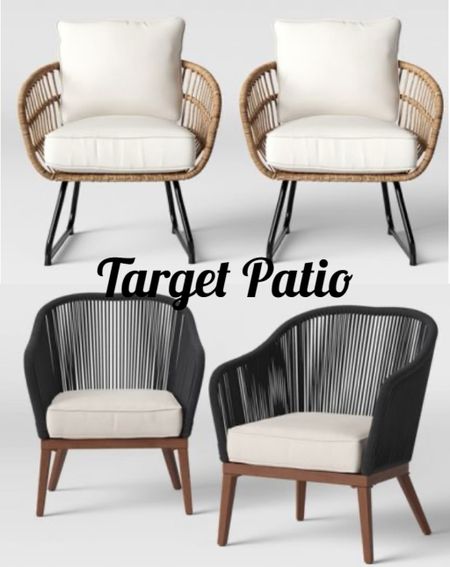 Target black and tan patio chairs. 

#deckdecor
#patiochairs

#LTKhome