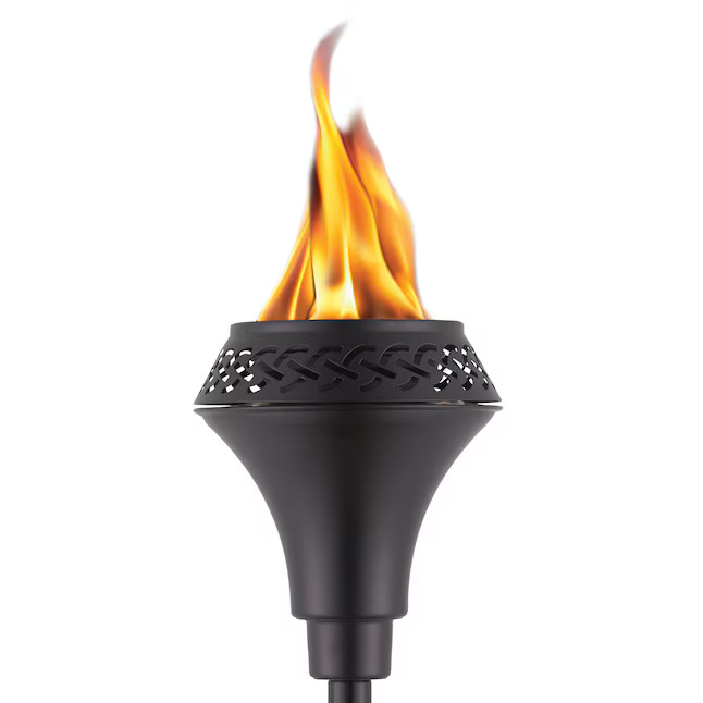 TIKI TIKI Island King 65 Inches Black Steel Garden torch Lowes.com | Lowe's
