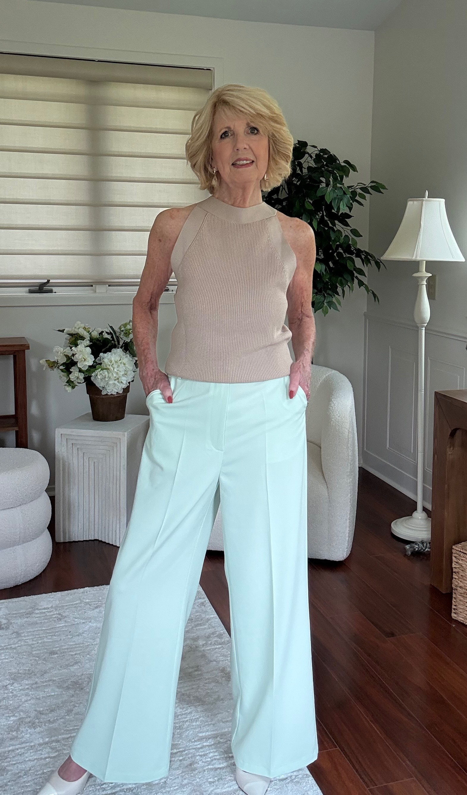 Soft stretch ribbed cross strap top. flattering, comfortable and reasonably priced. 

 #LTKSeasonal #LTKOver40