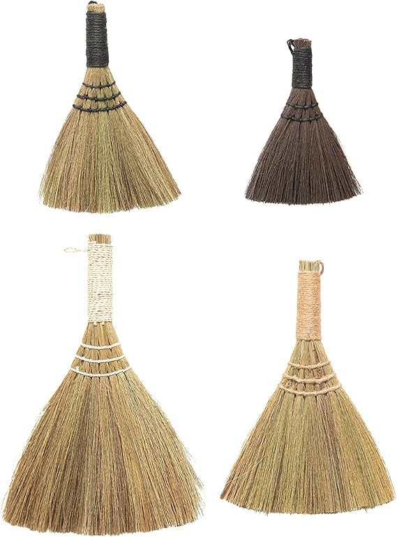 Amazon.com: Creative Co-Op Yarn Wrapped Handles, Multi Color Neutrals, Set of 4 Whisk Broom, 4 : ... | Amazon (US)