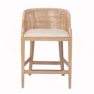 Handcrafted Rattan Counter Stool 25" H | Wayfair North America