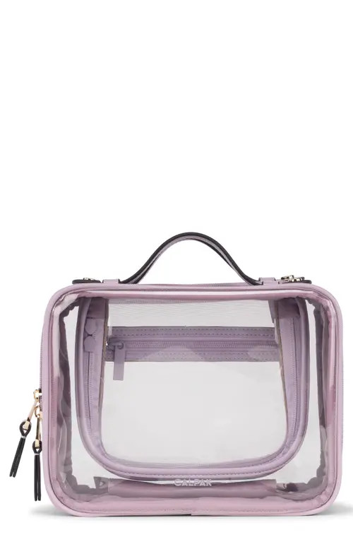 CALPAK Medium Clear Cosmetics Case in Lavender at Nordstrom | Nordstrom