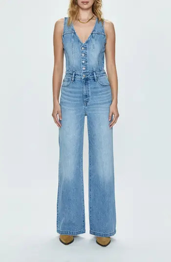 Pistola Aria Denim Jumpsuit in Essence at Nordstrom Rack, Size Large | Nordstrom Rack