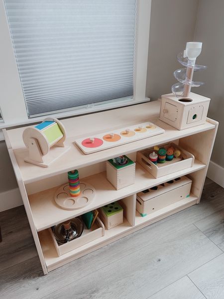 Brody’s Lovevery shelves and toys. He spends a lot of time in his play area. 

#LTKfamily #LTKkids #LTKbaby