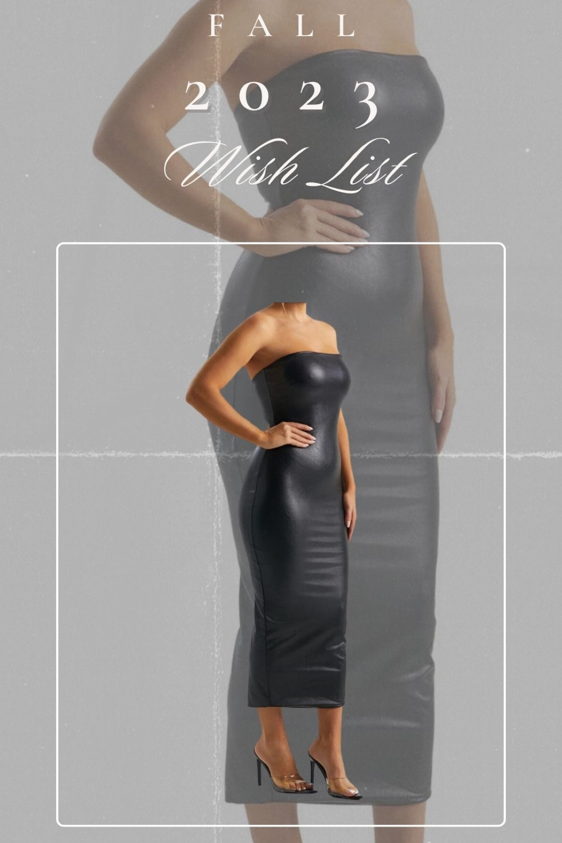 Fall 2023 wish list - black strapless leather dress 

#LTKstyletip