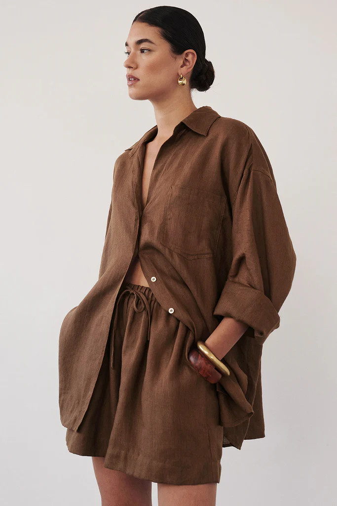 LUNE FONDANT LINEN SHORT | DISSH