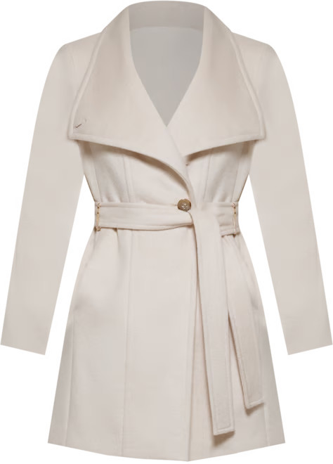 Womens Asymmetrical Belted Wrap Coat, Created for Macys | Macy's