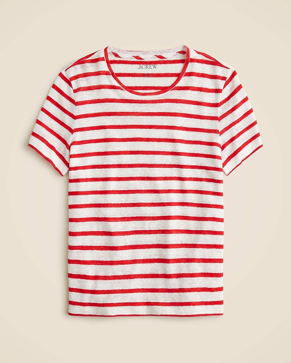 New relaxed linen T-shirt in stripe | J. Crew US