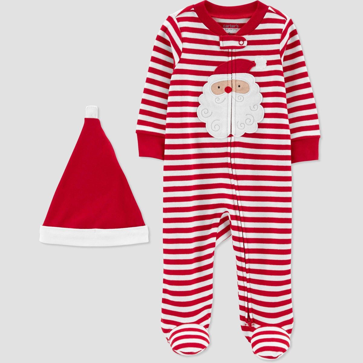 Carter's Just One You®️ Santa Striped Baby Sleep N' Play - Red/White | Target