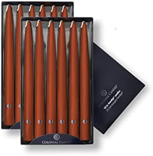 Colonial Candle Unscented Taper Candle, Handipt Collection, Amber, 10 in, Pack of 12 - Up to 8 Ho... | Amazon (US)