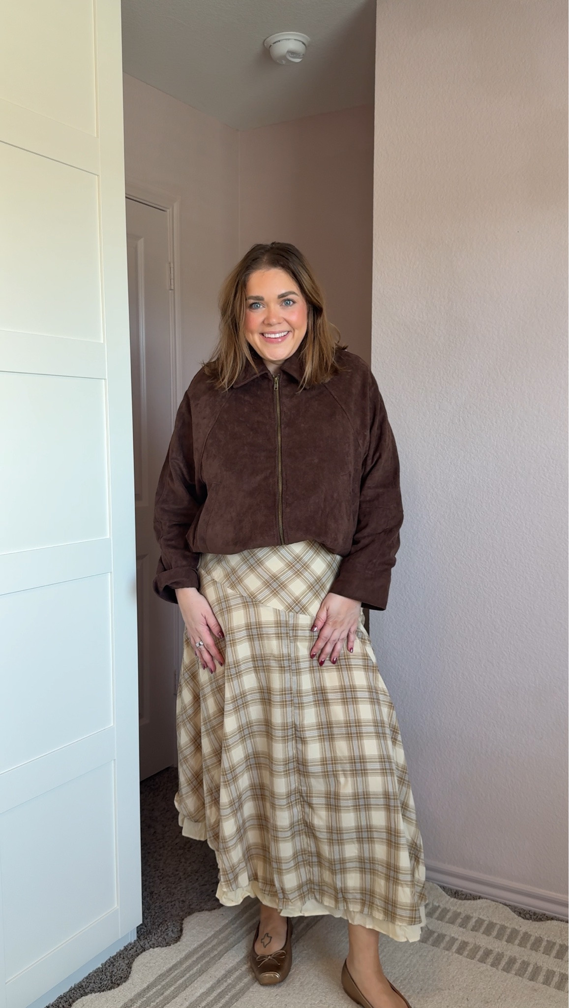Fall transition outfit wearing large in jacket and xl in dress!!

#LTKMidsize #LTKootd
