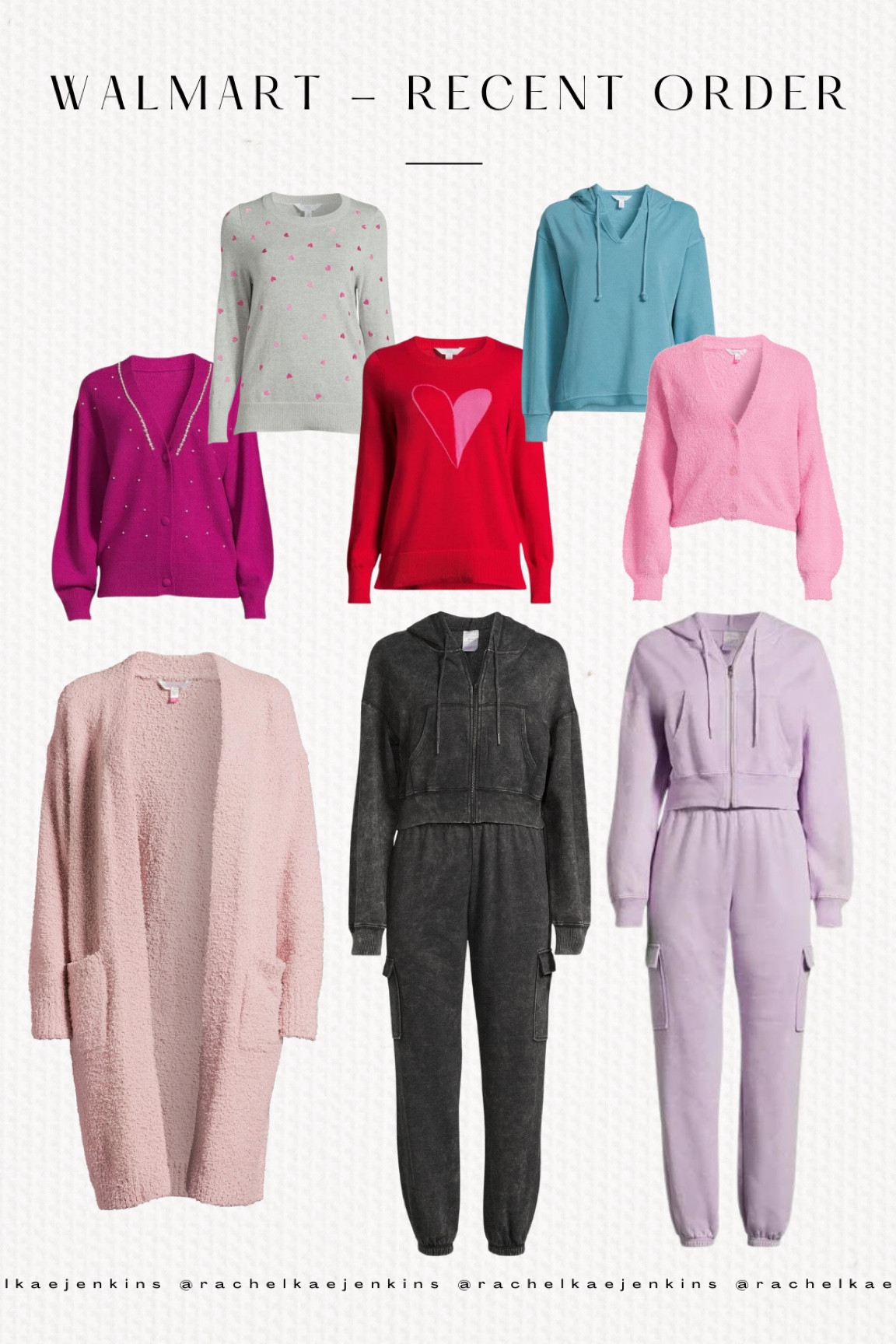 Walmart is actually one of my favorite places to shop at! There are so many cute and fun sweaters and fun sweats!
I can not wait for the cozy cardigan to come in!!!! 😍😍
How cute are the heart pullovers, perfect for Valentine’s Day!!🩷🩷

Womens fashion, womens outfit inspirations, Walmart fashion, Walmart finds, Walmart fashion finds, cozy winter clothes, cozy, winter outfit, sweaters, sweatshirt, sweatpants, hoodie🤍

#LTKfindsunder50 #LTKSeasonal #LTKstyletip