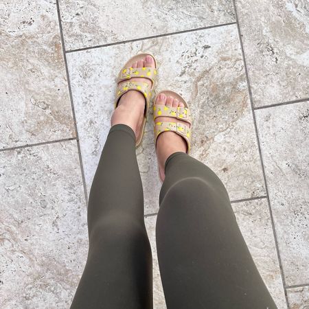 I took these Freedom Moses sandals in size 7-8. I wear size 7. Size XS fit me well for these leggings (shown in dark olive).

#LTKunder50 #LTKshoecrush #LTKsalealert
